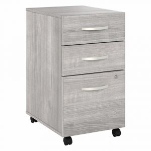 Bush Furniture - Studio A 3 Drawer Mobile File Cabinet in Platinum Gray - Assembled - SDF216PGSU-Z