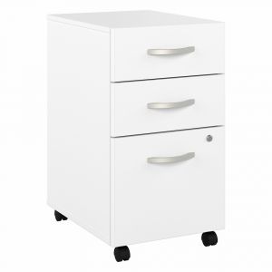 Bush Furniture - Studio A 3 Drawer Mobile File Cabinet in White - Assembled - SDF216WHSU-Z