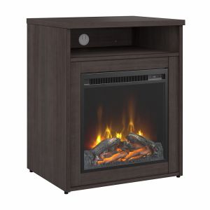 Bush Furniture - Studio C 24W Electric Fireplace with Shelf in Storm Gray - SCS124SGFRK