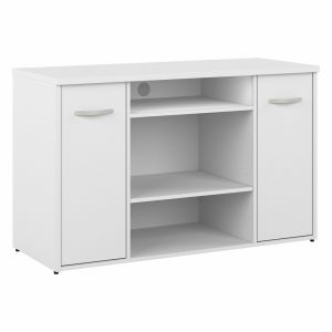 Bush Furniture - Studio C 48W Office Storage Cabinet with Doors and Shelves in White - SCS148WH