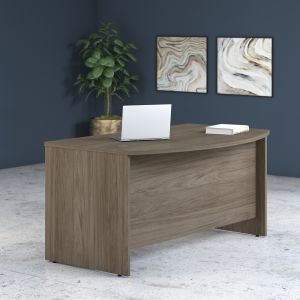 Bush Furniture - Studio C 60W x 36D Bow Front Desk in Modern Hickory - SCD160MH - CLOSEOUT