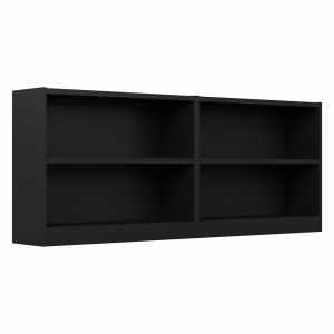 Bush Furniture - Universal 2 Shelf Bookcase in Black (Set of 2) - UB001BL
