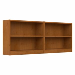 Bush Furniture - Universal  2 Shelf Bookcase Set of 2 in Natural Cherry - UB001NC