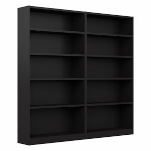 Bush Furniture - Universal 5 Shelf Bookcase in Black (Set of 2) - UB003BL