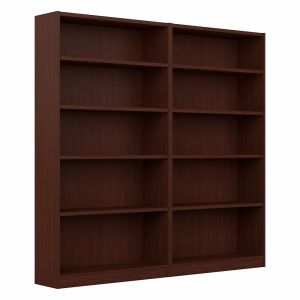 Bush Furniture - Universal 5 Shelf Bookcase in Vogue Cherry (Set of 2) - UB003VC