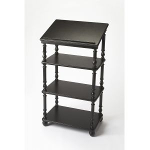 Butler Specialty Company - Alden 24 in. W Rectangular Wood 4 Tier Library Stand, Black - 1512111