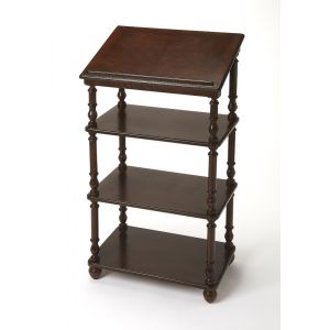 Butler Specialty Company - Alden 24 in. W Rectangular Wood 4 Tier Library Stand, Dark Brown - 1512024