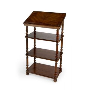 Butler Specialty Company - Alden 24 in. W Rectangular Wood 4 Tier Library Stand, Medium Brown - 1512001