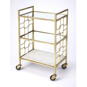 Butler Specialty Company - Arcadia Polished Bar Cart, Gold - 5347402