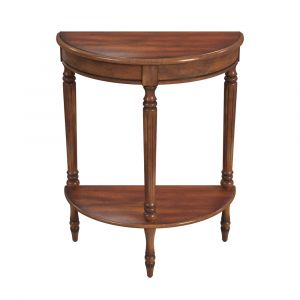 Butler Specialty Company - Bellini 24 in. W Demilune Wood Console Table, Medium Brown - 889011