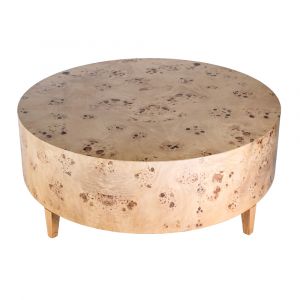 Butler Specialty Company - Billie 46 in. W Round Burl Coffee Table, Light Brown - 5790443