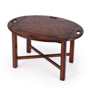 Butler Specialty Company - Carlisle 30 in. W Oval Wood Butler Table, Medium Brown - 2427001