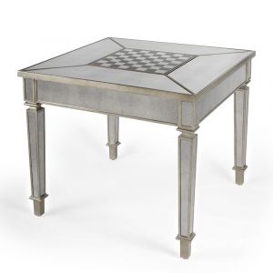 Butler Specialty Company - Celeste Mirrored Game Table, Silver - 3766146