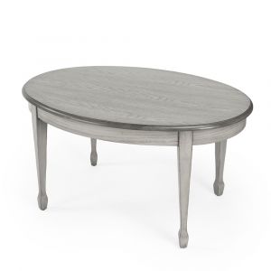 Butler Specialty Company - Clayton 38 in. W Oval Wood Coffee Table, Gray - 1234418