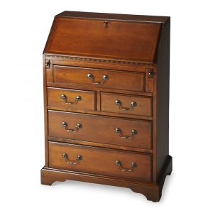 Butler Specialty Company - Danforth 25.5 in. W Rectangular Wood 7 Drawer Secretary, Medium Brown - 2118101