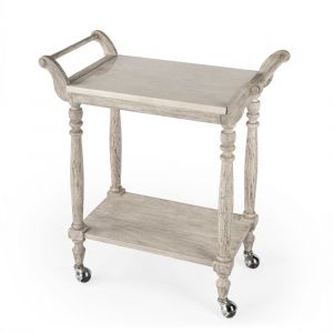 Butler Specialty Company - Danielle 30 in. W Rectangular Marble & Wood 2 Tier Bar Cart, Gray - 5518329