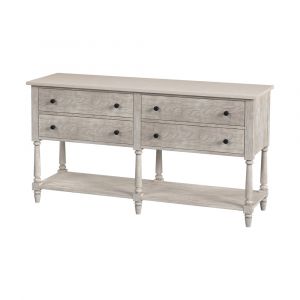 Butler Specialty Company - Danielle 65 in. W Rectangular Marble & Wood Sideboard with 4 Storage Drawers and 1 Open Shelf, Gray - 5645329