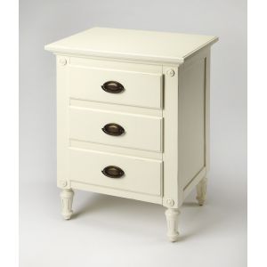 Butler Specialty Company - Easterbrook 21.5 in. W Rectangular Wood 3 Drawer Nightstand, White - 9352288