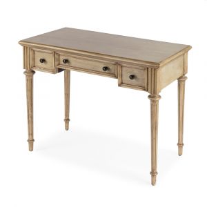 Butler Specialty Company - Edmund 38 in. W Rectangular Wood 3 Drawer Writing Desk, Beige - 3746424