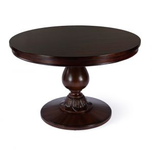 Butler Specialty Company - Evie 48 in. W Round Wood Pedestal Dining Table, Dark Brown - 5716024