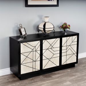 Butler Specialty Company - Greta 59 in. W Rectangular Bone Inlay & Wood Sideboard with 3 Doors and 3 Interior Shelves, Multi-Color - 5248318