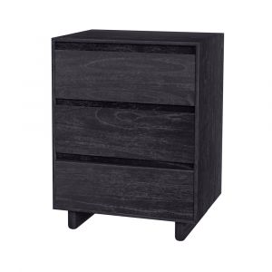 Butler Specialty Company - Halmstad 22 in. W Rectangular 3 Drawer Wood Panel Nightstand, Black - 5767432