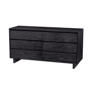 Butler Specialty Company - Halmstad 62 in. W Rectangular 6 Drawer Wood Panel Dresser, Black - 5766432