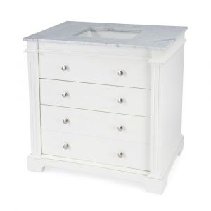 Butler Specialty Company - Hanson 36 in. W Single Marble Top Bathroom Vanity/Sink Set, White - 5570304