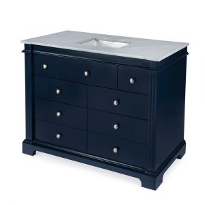 Butler Specialty Company - Harley 48 in. W Single Marble Top Bathroom Vanity/Sink Set, Navy Blue - 5572372