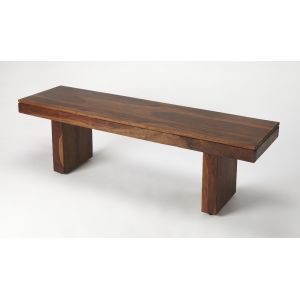 Butler Specialty Company - Hewett 57 in. W Rectangular Solid Wood Bench, Dark Brown - 4239140