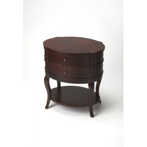 Butler Specialty Company - Carlyle - Jarvis 24 in. W Oval Wood 2-Drawer Side Table, Dark Brown - 515024