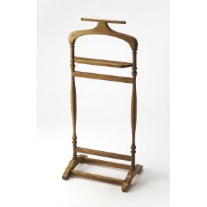 Butler Specialty Company - Heritage - Judson 42.75 in. H x 18.75 in. W Rectangular Wood Valet Stand, Light Brown - 1926247