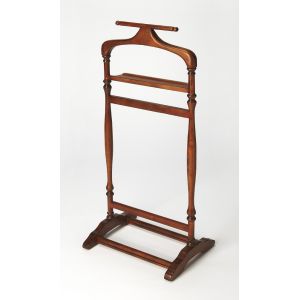 Butler Specialty Company - Heritage - Judson 42.75 in. H x 18.75 in. W Rectangular Wood Valet Stand, Medium Brown - 1926101