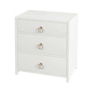 Butler Specialty Company - Lark 25 in. W Rectangular Wood 3 Drawer Nightstand, White - 5671304