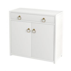 Butler Specialty Company - Lark 31 in. W Rectangular Wood 2 Door Accent Storage Cabinet, White - 5673304