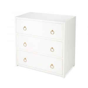 Butler Specialty Company - Lark 34 in. W Rectangular Wood 3 Drawer Dresser, White - 5392304