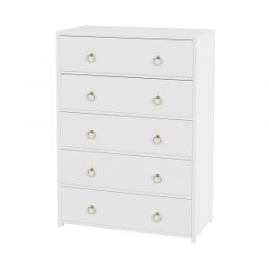 Butler Specialty Company - Lark 36 in. W Rectangular Wood 5 Drawer Dresser, White - 5672304