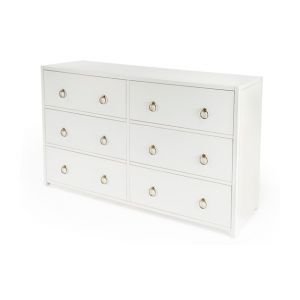 Butler Specialty Company - Lark 60 in. W Rectangular Wood 6 Drawer Dresser, White - 5525304