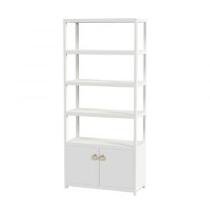 Butler Specialty Company - Lark  72 in. H x 32 in. W Wood 4 Tier Etagere Bookcase, White - 5674304