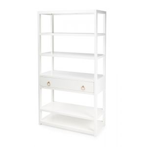 Butler Specialty Company - Lark 70 in. H x 39 in. W Wood 5 Tier Etagere Bookcase, White - 5391304