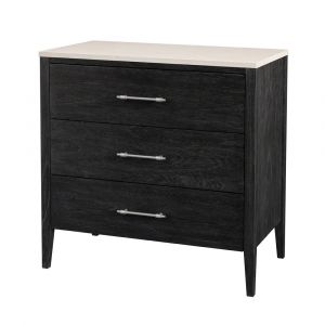 Butler Specialty Company - Mayfair 33 in. W Rectangular 3 Drawer Wood and Marble Chest, Black - 5750432