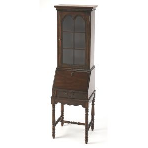 Butler Specialty Company - Newlark 74 in. H x 20 in. W Wood Secretary with Closed Door Storage, Dark Brown - 4364024