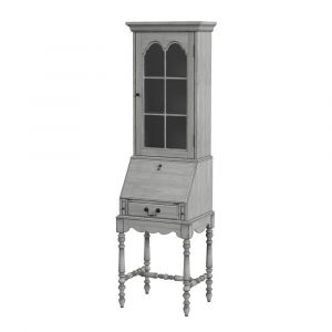 Butler Specialty Company - Newlark 74 in. H x 20 in. W Wood Secretary with Closed Door Storage, Gray - 4364418