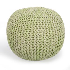 Butler Specialty Company - Pincushion 19 in. W Round Woven Pouffe, Green - 3689292