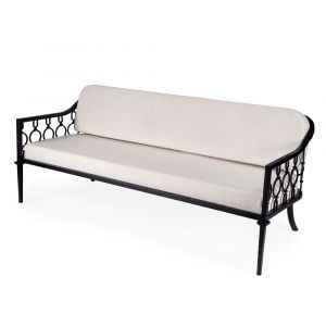 Butler Specialty Company - Southport Indoor/Outdoor 68 in. W Upholstered & Iron Sofa, Black - 5661437