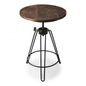 Butler Specialty Company - Trenton 22 in. W Round Metal & Wood Side Table, Multi-Color - 2046025