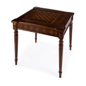 Butler Specialty Company - Vincent 36 in. W Square Wood Multi-Game Card Table, Medium Brown - 837011