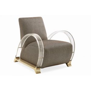 Caracole - Classic Arch Support Gold Base Club Chair - UPH-018-033-A