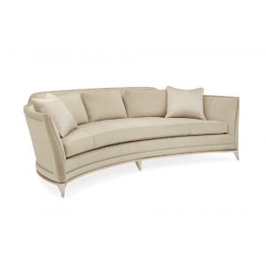 Caracole - Classic Bend The Rules - Curved Sofa with Silver Leaf Frame - UPH-417-016-A