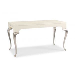 Caracole - Classic French Lines - White Desk with Gold Metal Legs - CON-CONTAB-009